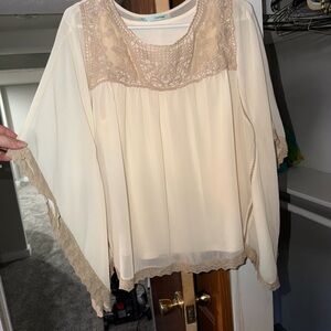 Maurices Cream Lace Women's Blouse